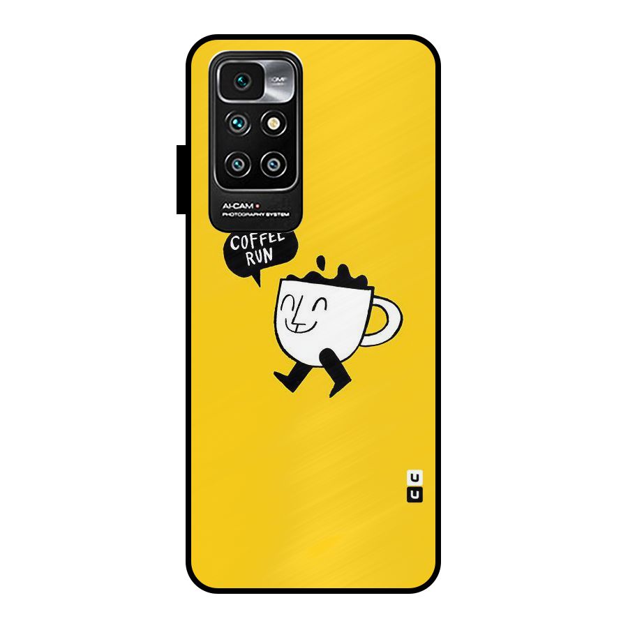 Coffee Run Metal Back Case for Redmi 10 Prime
