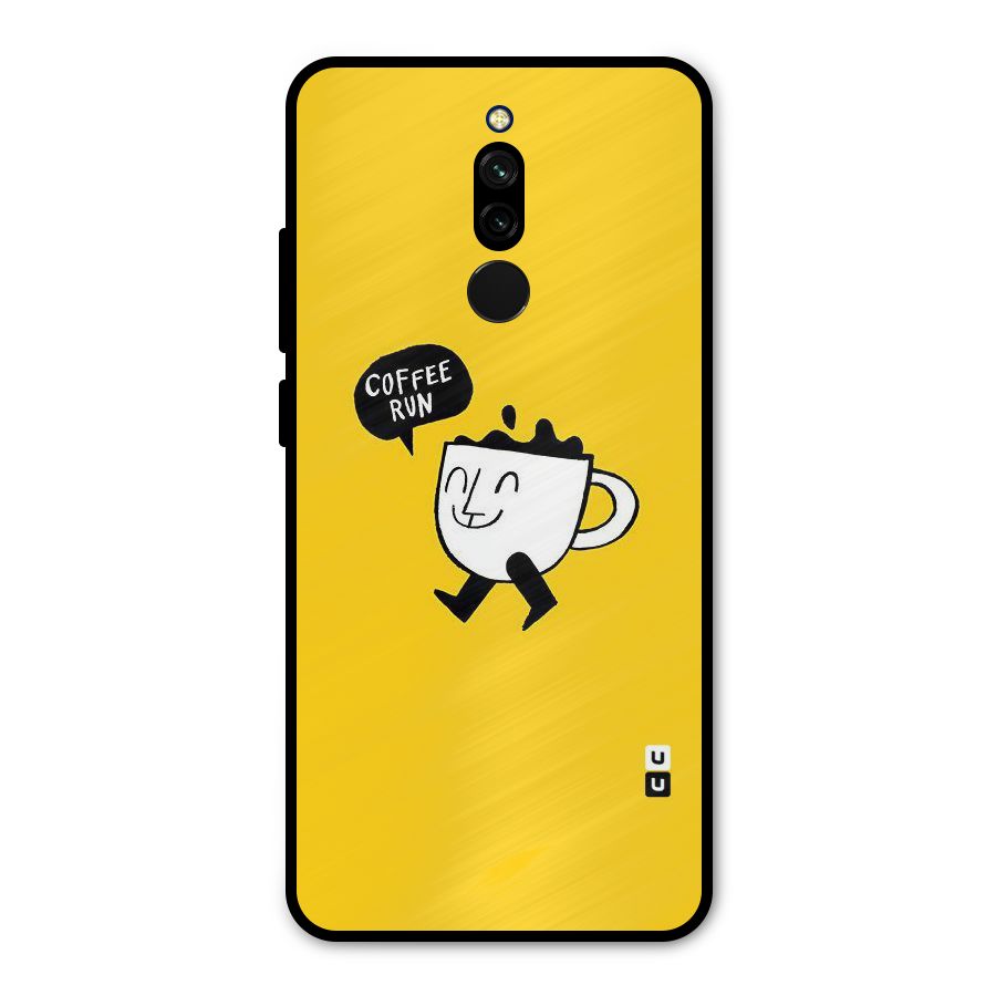 Coffee Run Metal Back Case for Redmi 8