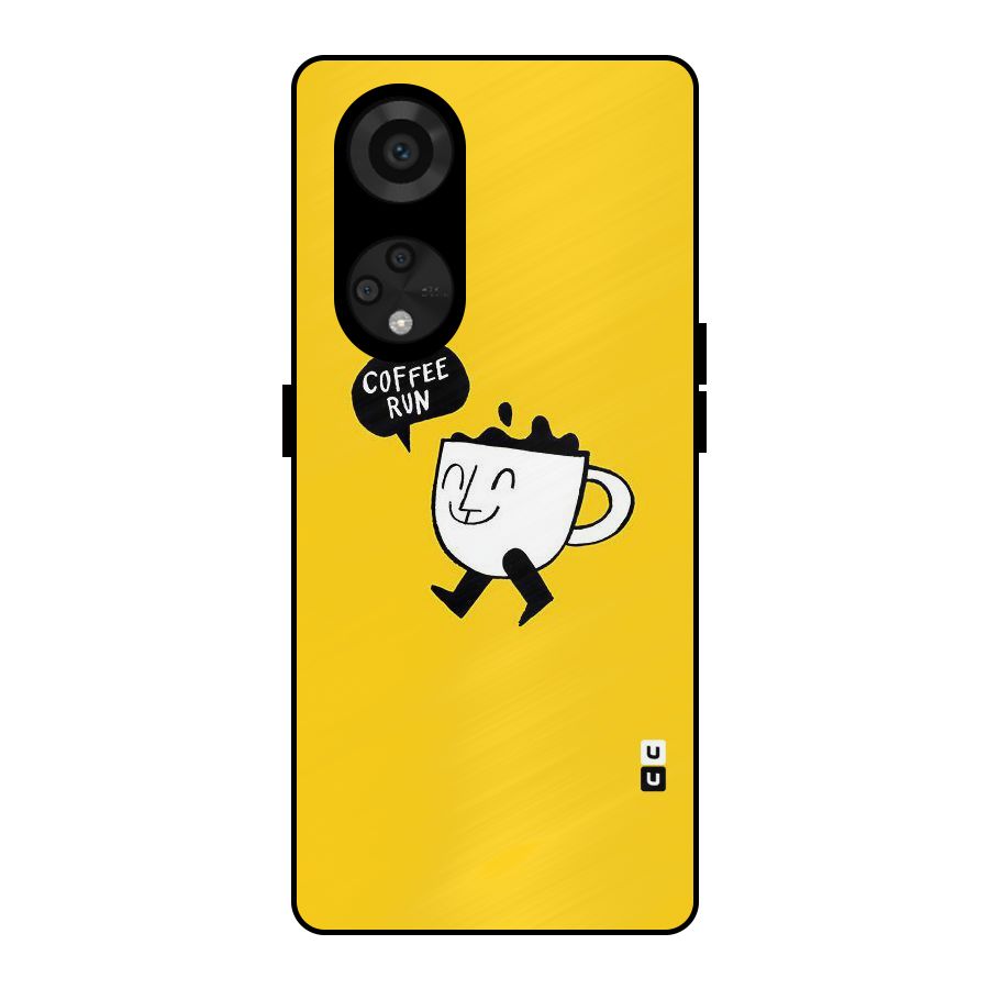 Coffee Run Metal Back Case for Reno8 T 5G