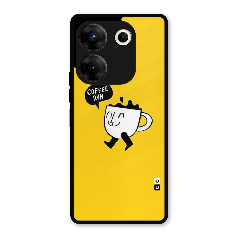Coffee Run Metal Back Case for Tecno Camon 20 Pro
