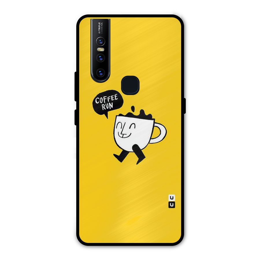 Coffee Run Metal Back Case for Vivo V15