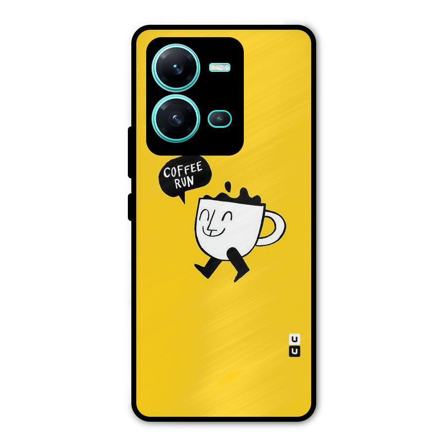 Coffee Run Metal Back Case for Vivo V25