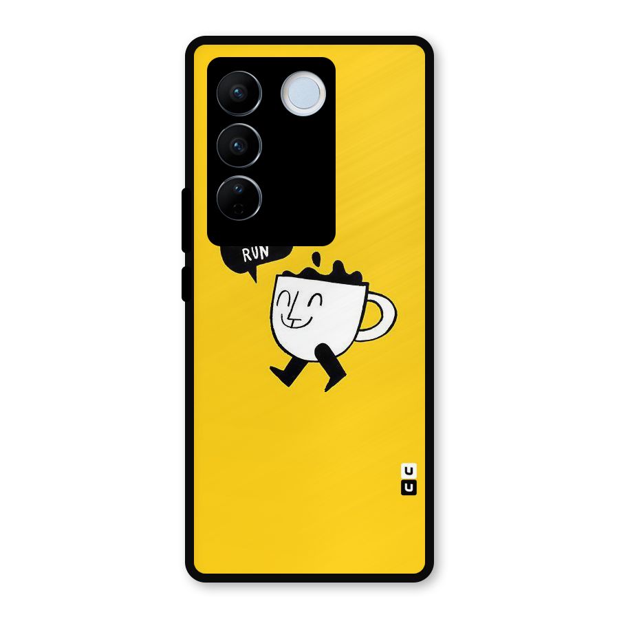 Coffee Run Metal Back Case for Vivo V27