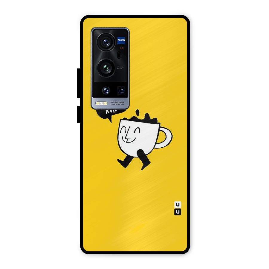 Coffee Run Metal Back Case for Vivo X60 Pro Plus