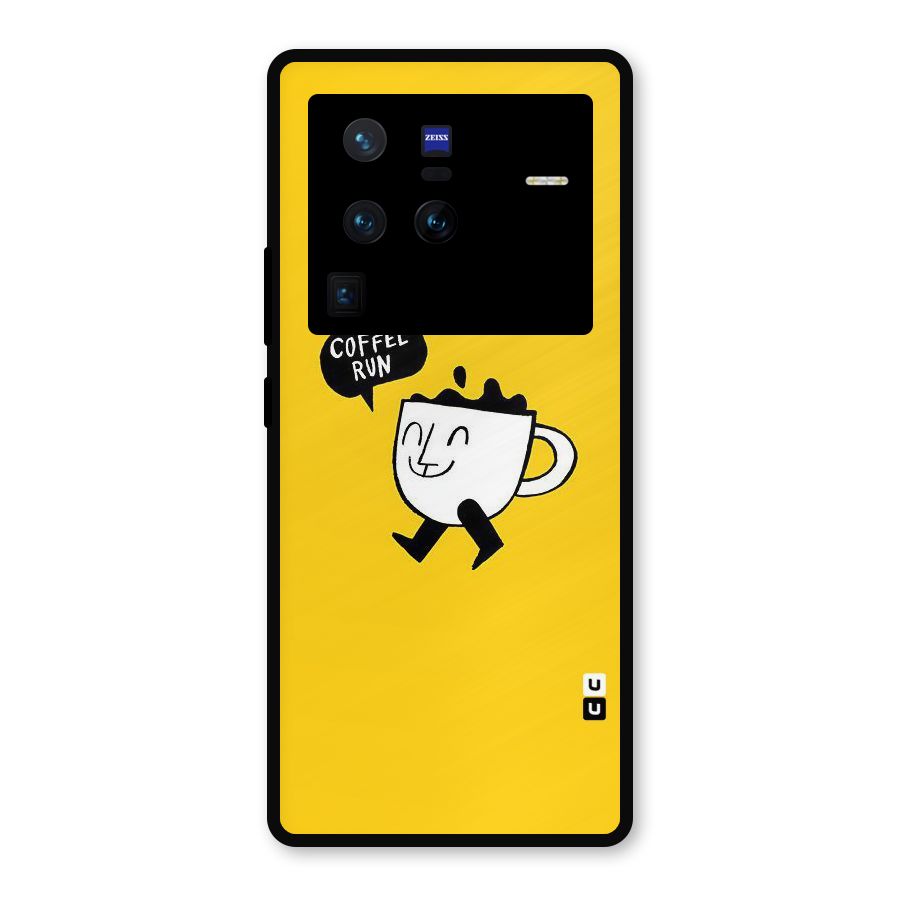 Coffee Run Metal Back Case for Vivo X80 Pro