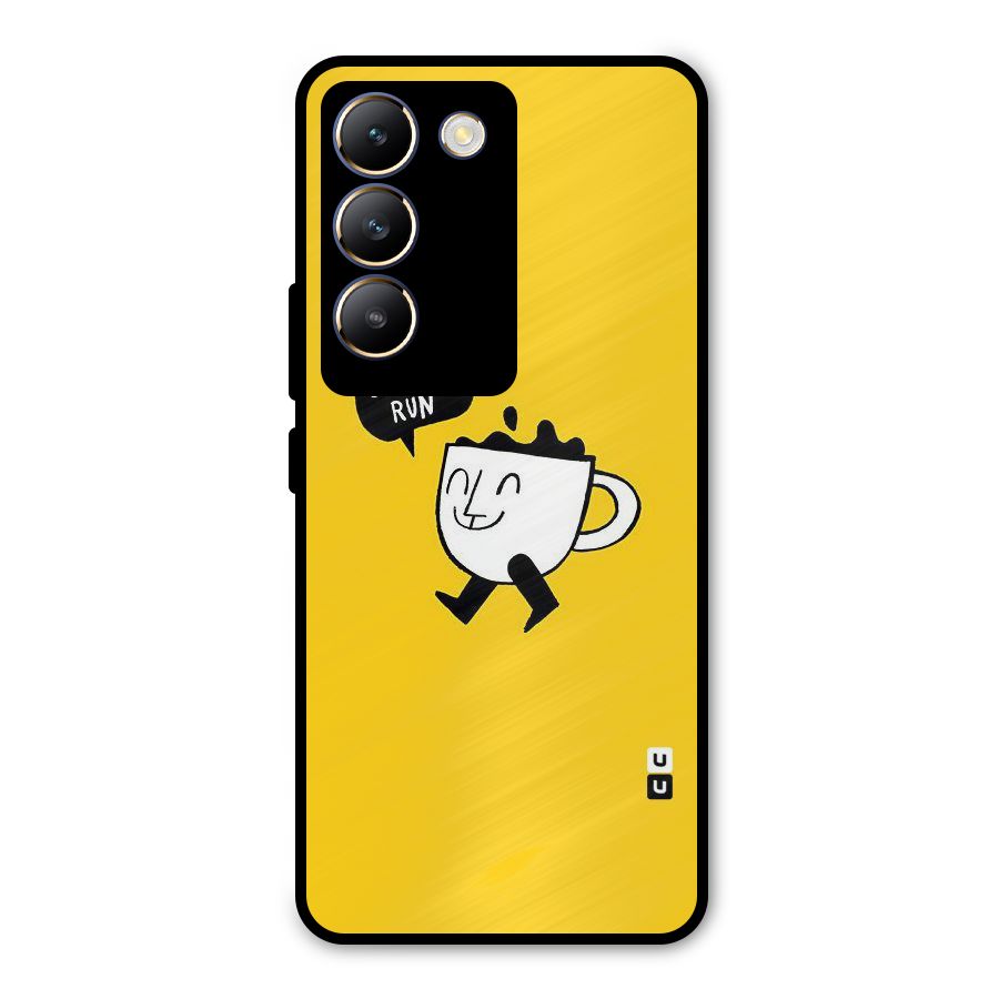 Coffee Run Metal Back Case for Vivo Y200e