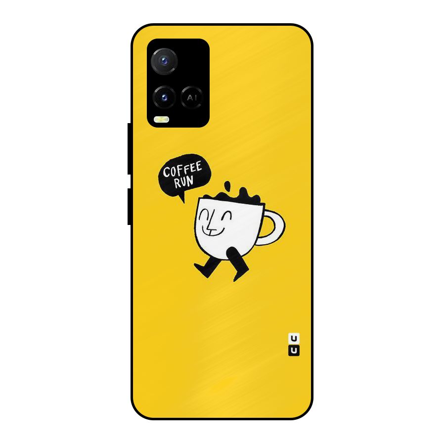 Coffee Run Metal Back Case for Vivo Y21