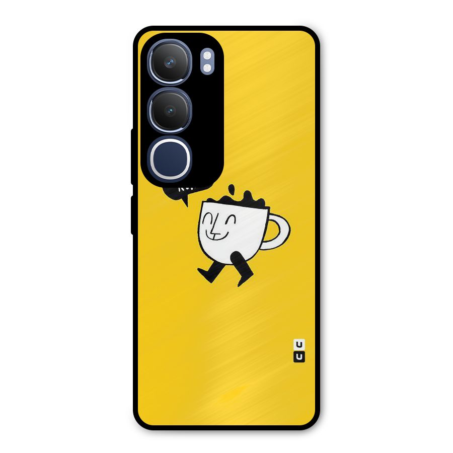 Coffee Run Metal Back Case for Vivo Y29