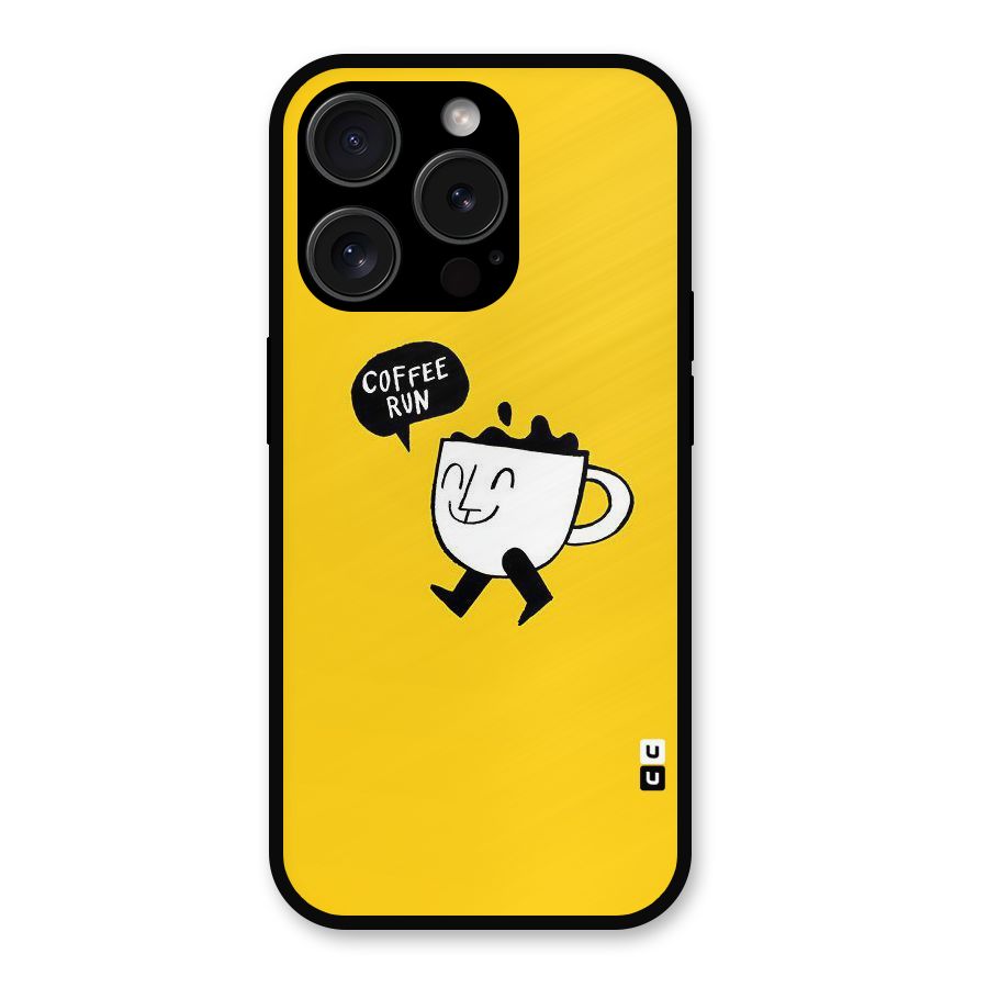 Coffee Run Metal Back Case for iPhone 15 Pro
