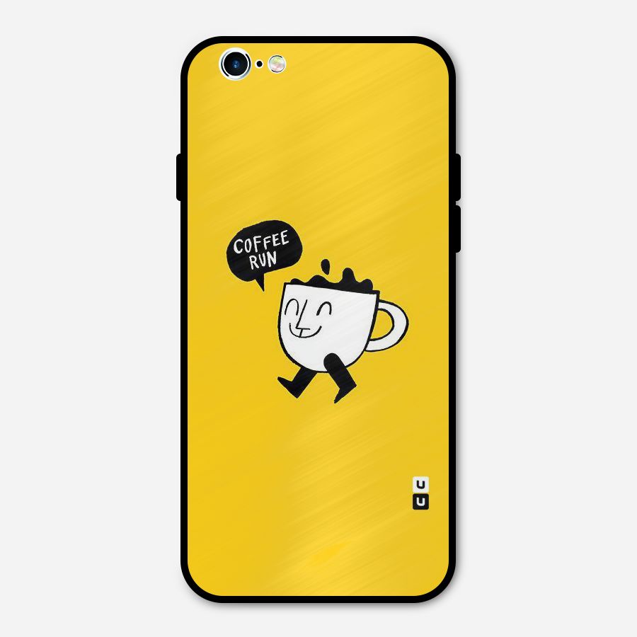 Coffee Run Metal Back Case for iPhone 6 6s