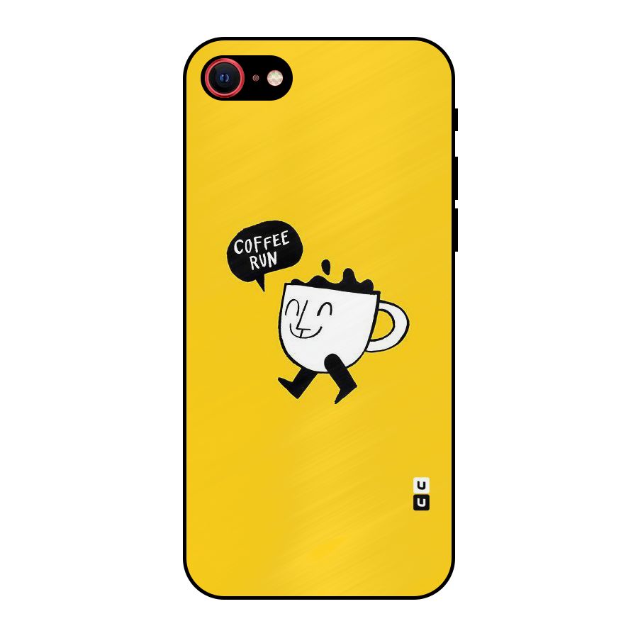 Coffee Run Metal Back Case for iPhone SE 2020