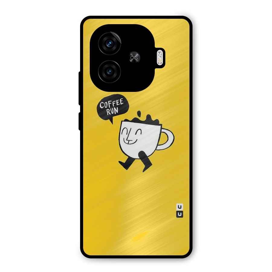 Coffee Run Metal Back Case for iQOO Z9 Turbo