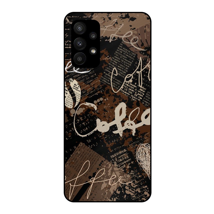 Coffee Scribbles Metal Back Case for Galaxy A23