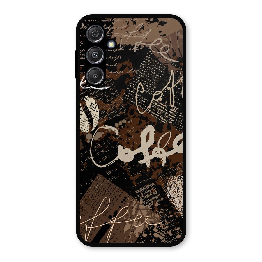 Coffee Scribbles Metal Back Case for Galaxy M34 5G