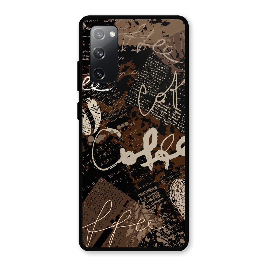 Coffee Scribbles Metal Back Case for Galaxy S20 FE 5G