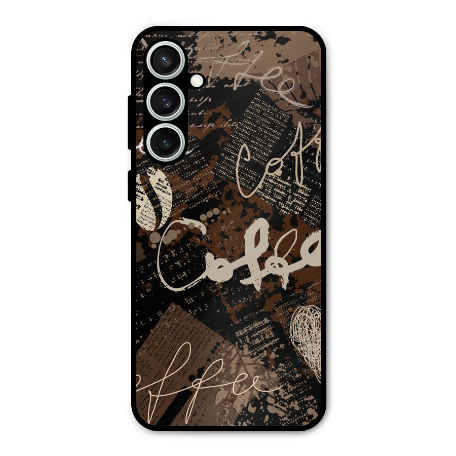 Coffee Scribbles Metal Back Case for Galaxy S23 FE