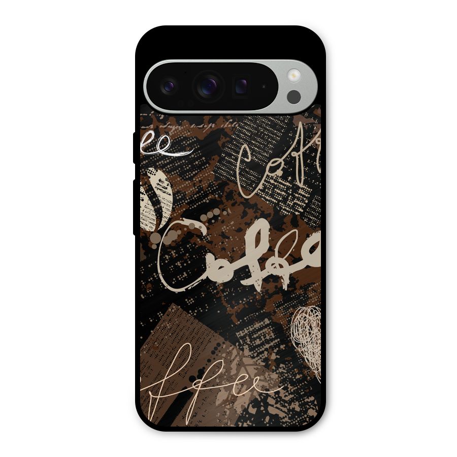 Coffee Scribbles Metal Back Case for Google Pixel 9 Pro XL