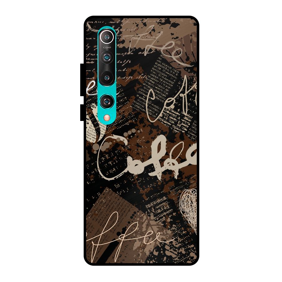 Coffee Scribbles Metal Back Case for Mi 10