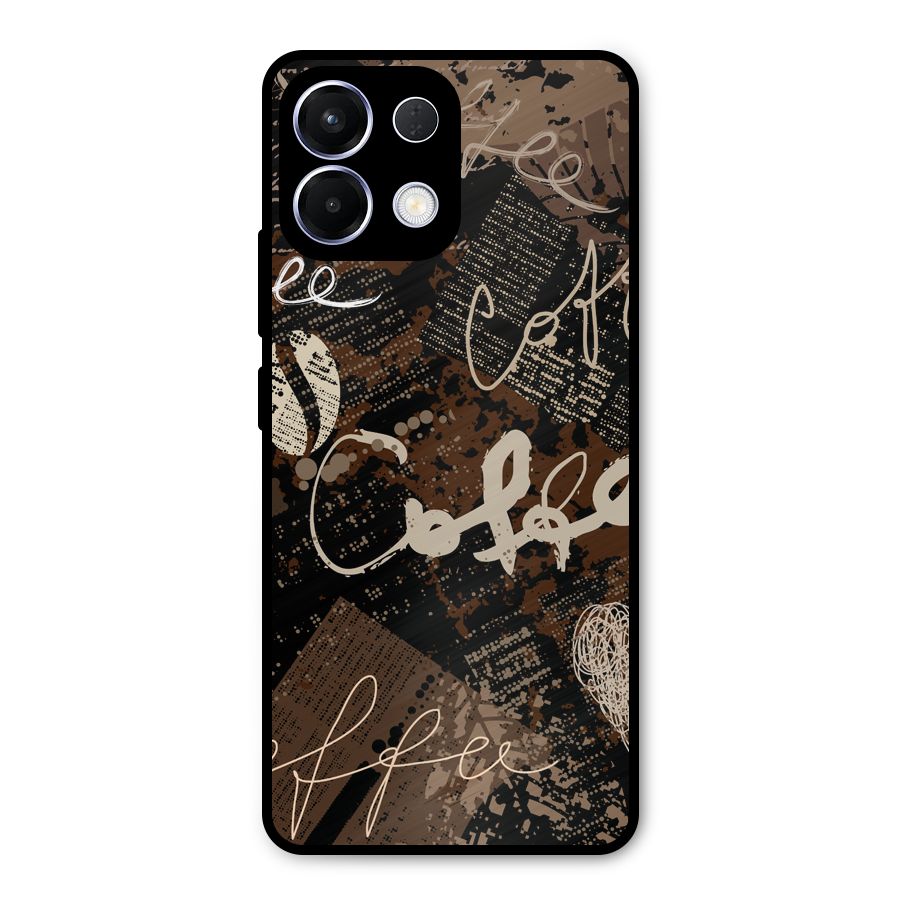 Coffee Scribbles Metal Back Case for Oppo K13