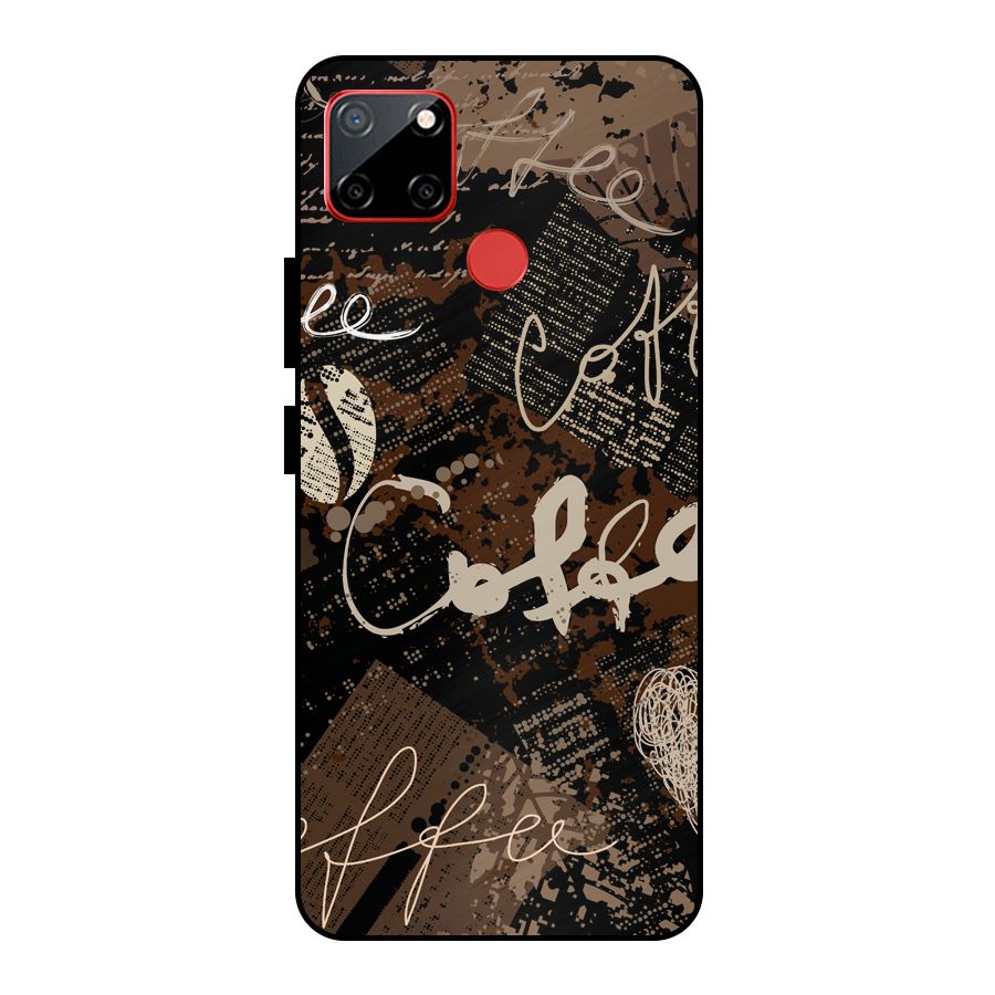 Coffee Scribbles Metal Back Case for Realme C12