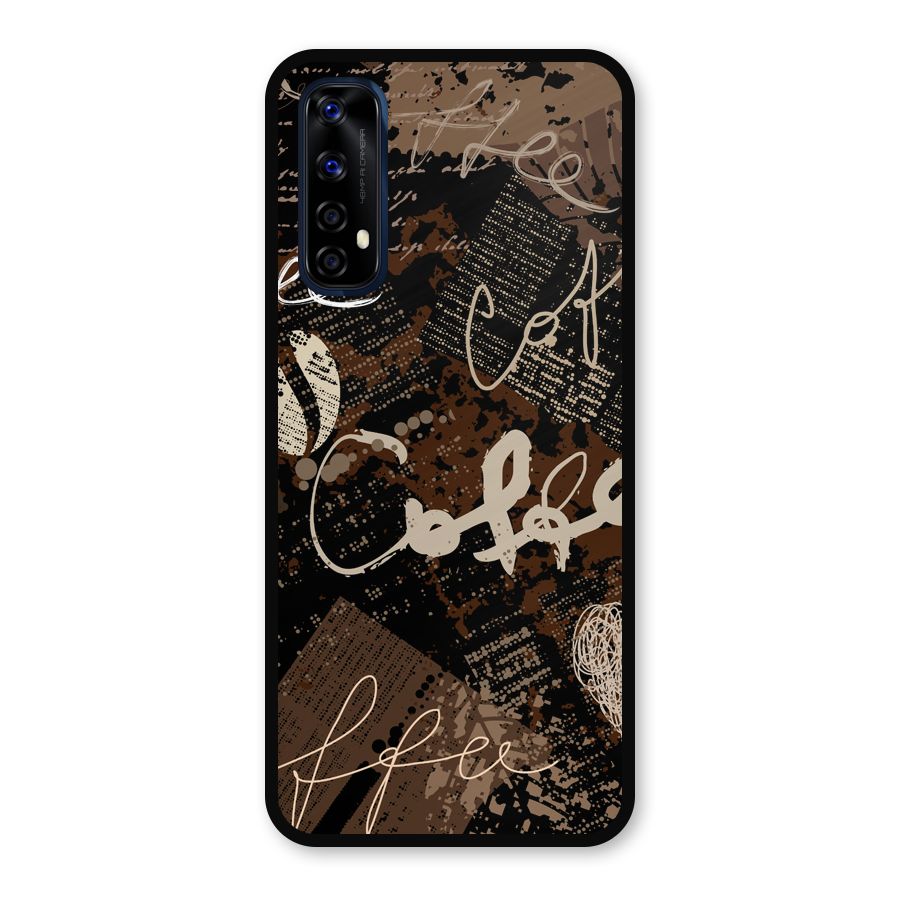 Coffee Scribbles Metal Back Case for Realme Narzo 20 Pro