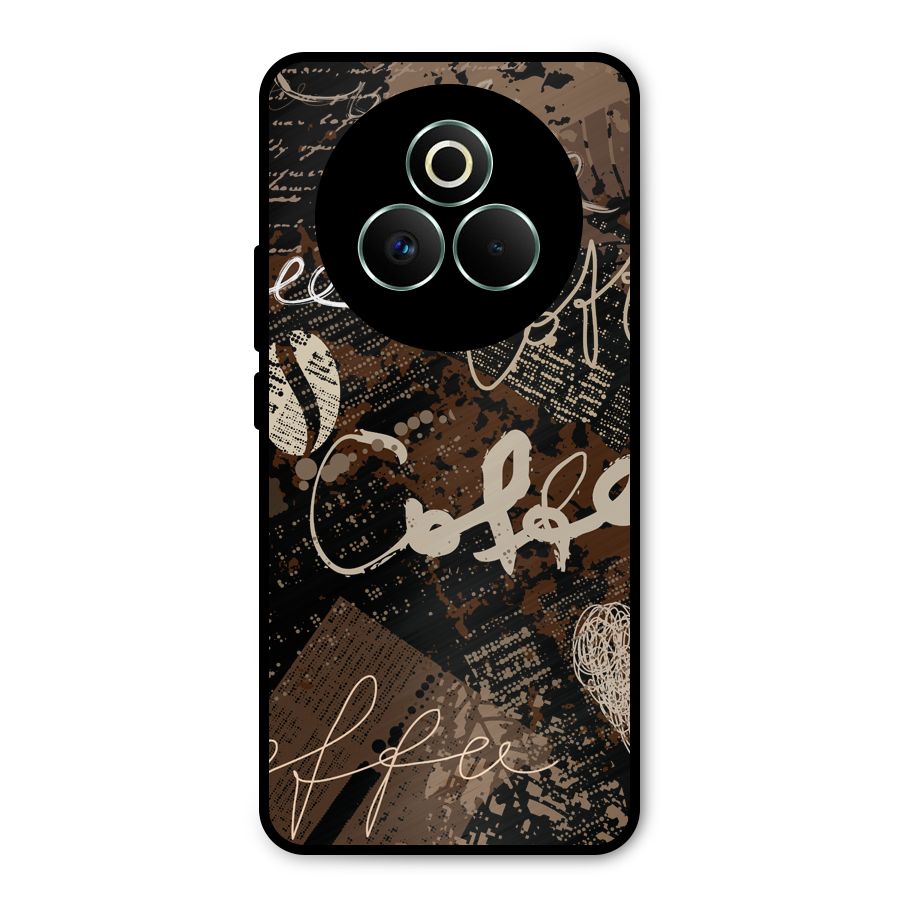 Coffee Scribbles Metal Back Case for Realme P3 Pro