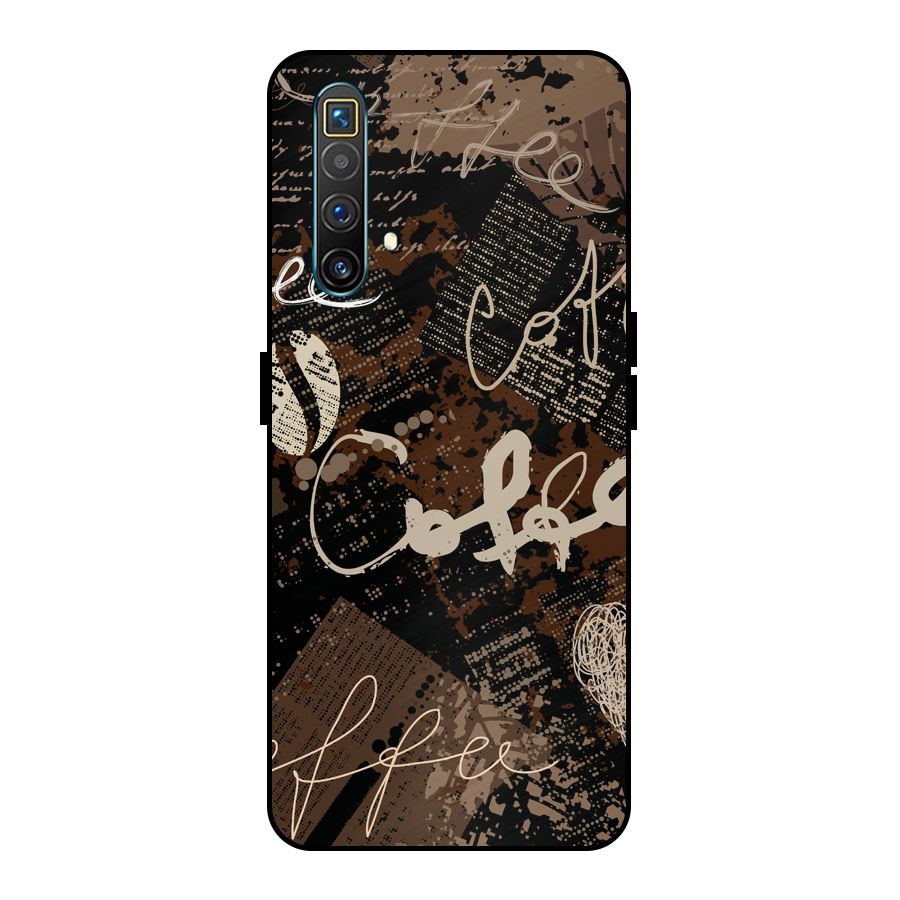 Coffee Scribbles Metal Back Case for Realme X3