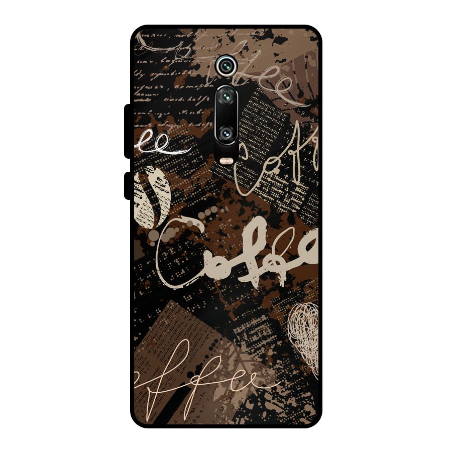 Coffee Scribbles Metal Back Case for Redmi K20 Pro