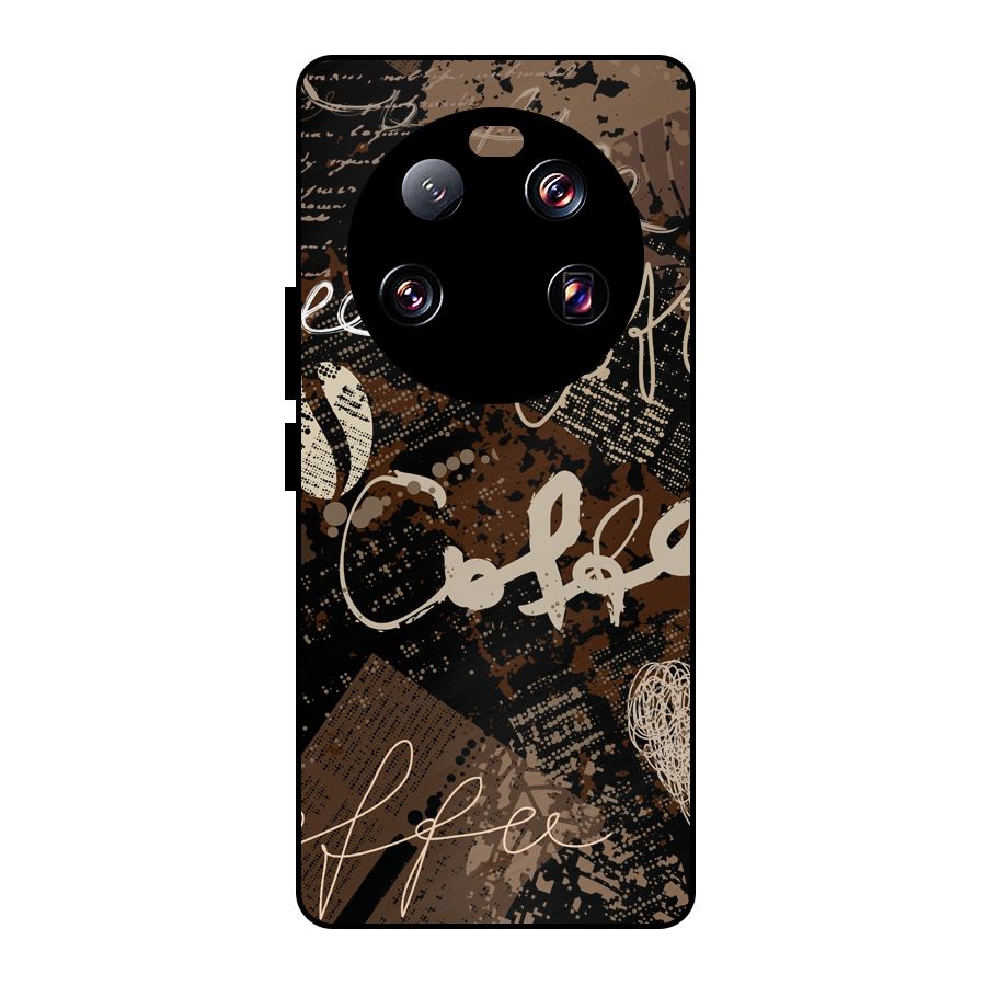 Coffee Scribbles Metal Back Case for Xiaomi 13 Ultra