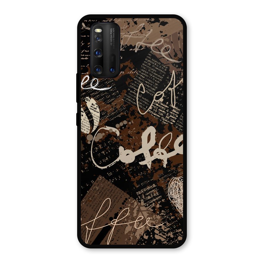 Coffee Scribbles Metal Back Case for iQOO 3
