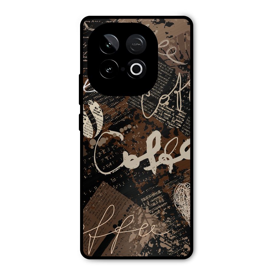 Coffee Scribbles Metal Back Case for iQOO Neo 10