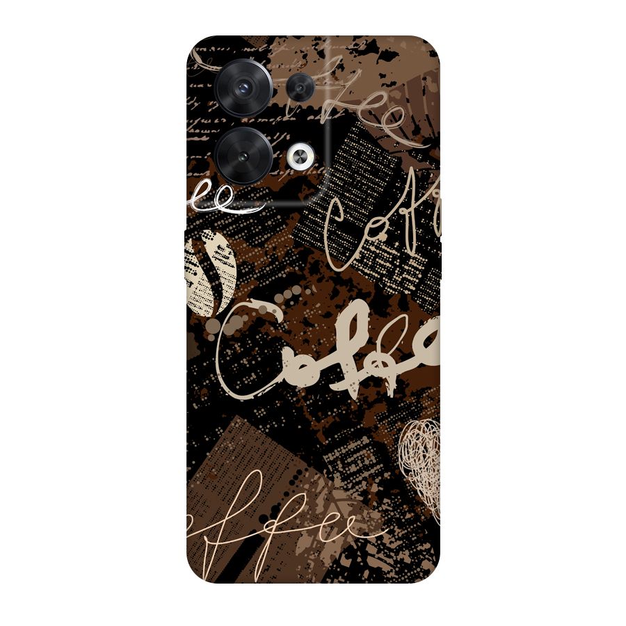 Coffee Scribbles Original Polycarbonate Back Case for Oppo Reno8 5G