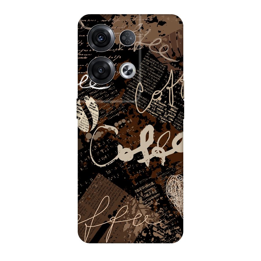 Coffee Scribbles Original Polycarbonate Back Case for Oppo Reno8 Pro 5G