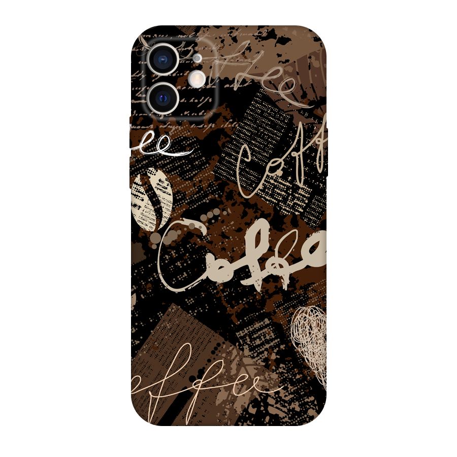 Coffee Scribbles Original Polycarbonate Back Case for iPhone 12