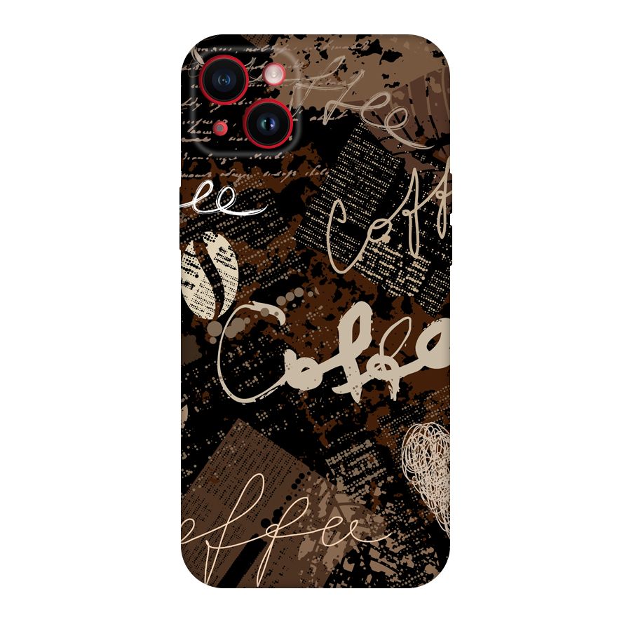 Coffee Scribbles Original Polycarbonate Back Case for iPhone 14 Plus