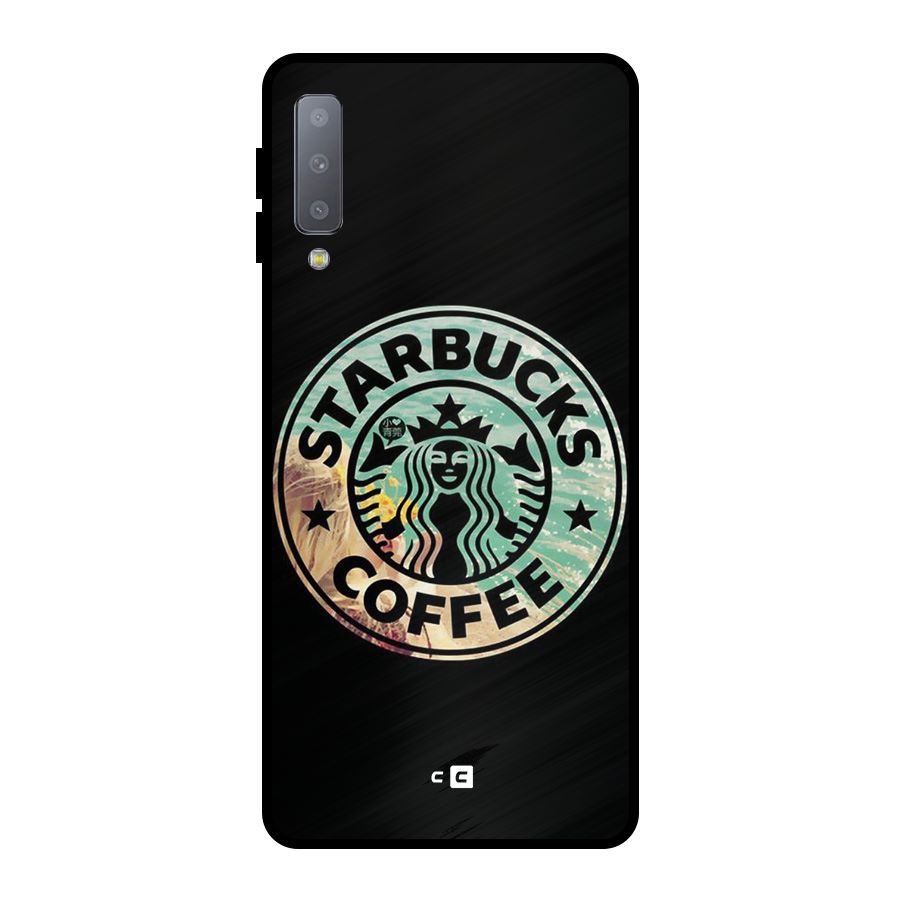 Coffee StarBucks Metal Back Case for Galaxy A7 (2018)
