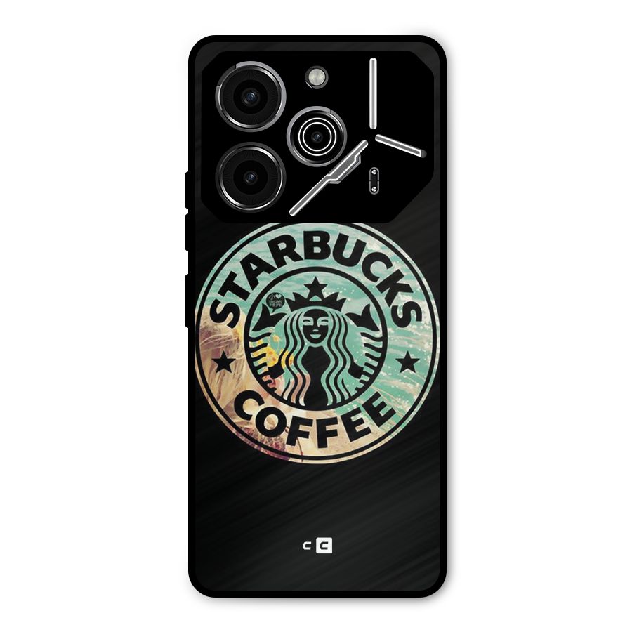 Coffee StarBucks Metal Back Case for Tecno Pova 6 Pro