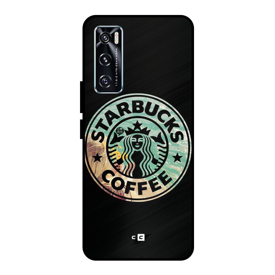 Coffee StarBucks Metal Back Case for Vivo V20 SE