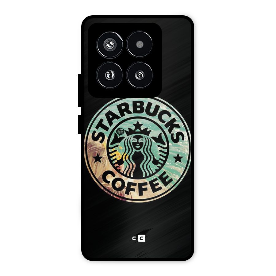 Coffee StarBucks Metal Back Case for Xiaomi 14 Pro
