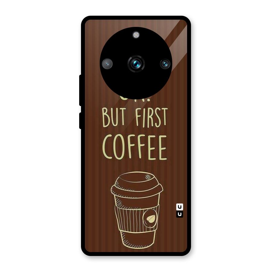 Coffee Stripes Glass Back Case for Realme 11 Pro