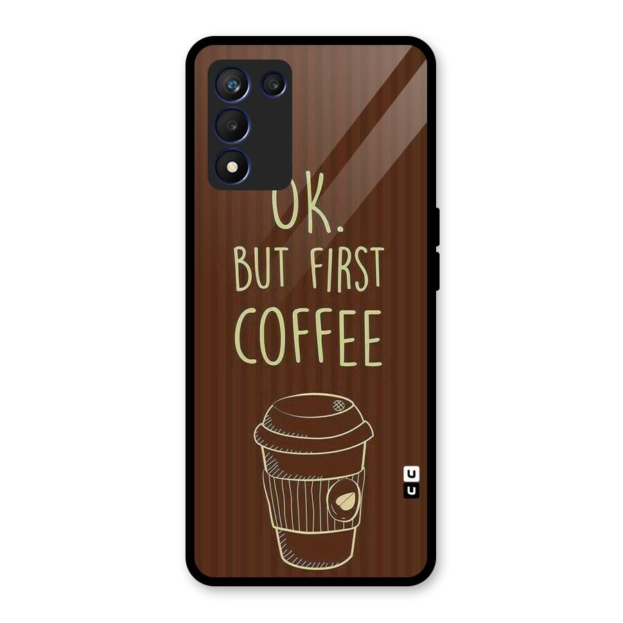 Coffee Stripes Glass Back Case for Realme 9 5G Speed