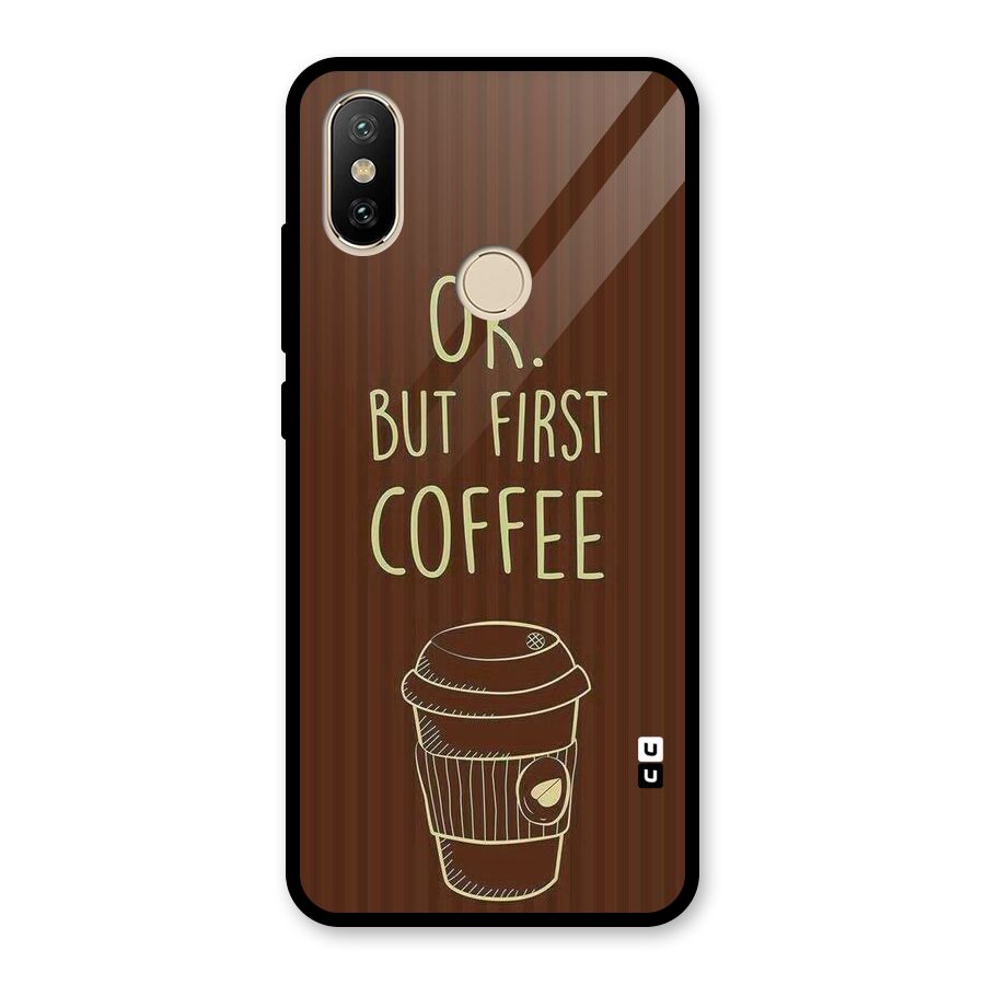 Coffee Stripes Glass Back Case for Redmi A2