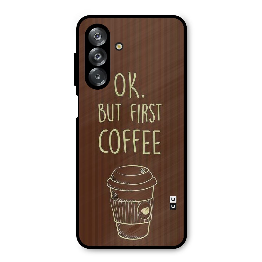 Coffee Stripes Metal Back Case for Galaxy A26