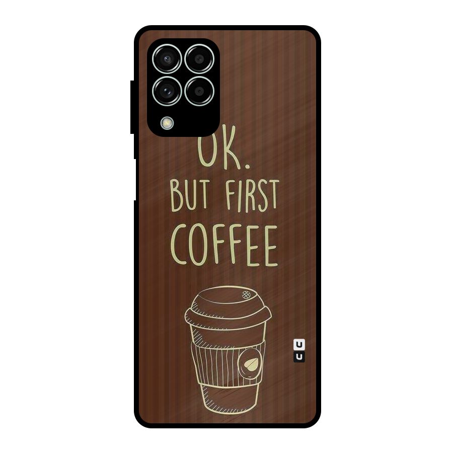 Coffee Stripes Metal Back Case for Galaxy M33