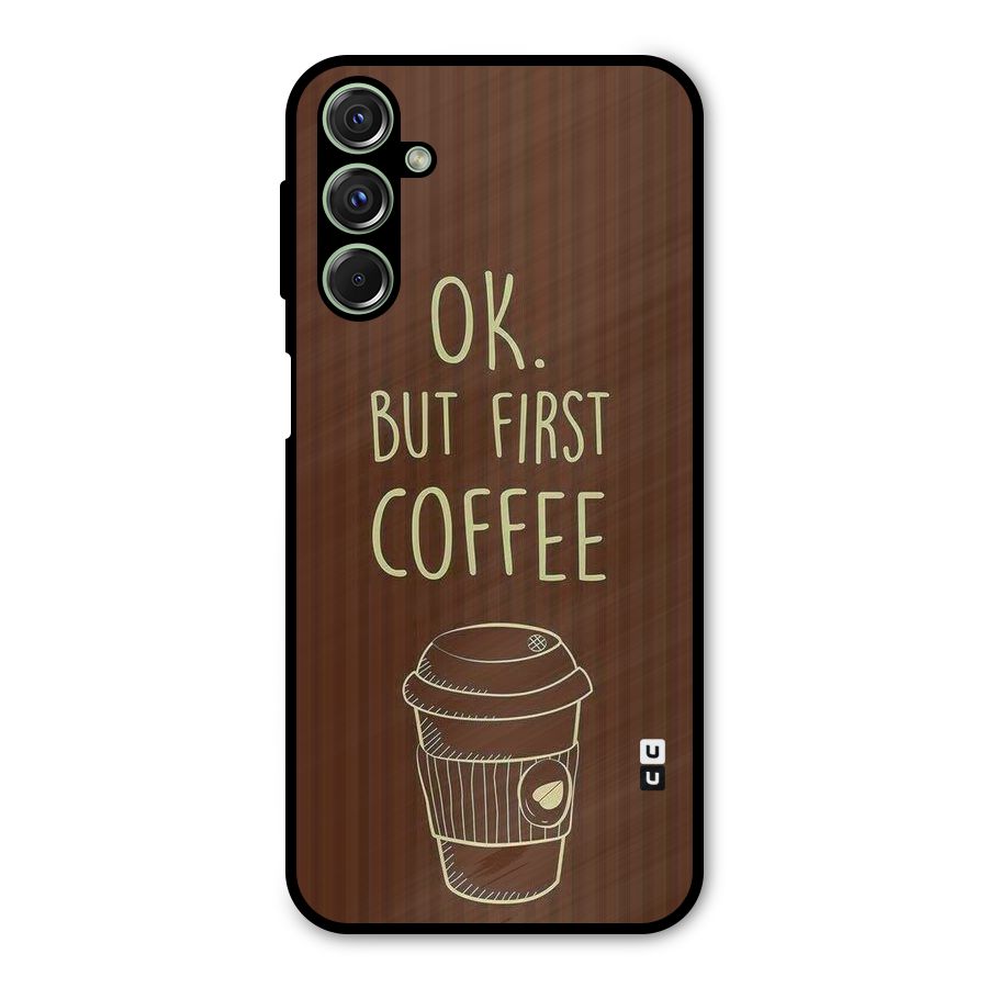 Coffee Stripes Metal Back Case for Galaxy M34
