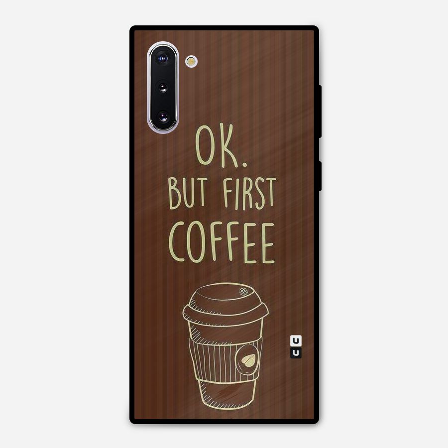 Coffee Stripes Metal Back Case for Galaxy Note 10