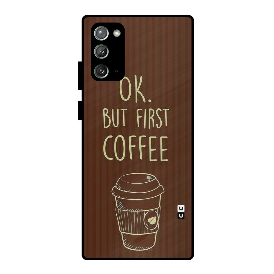 Coffee Stripes Metal Back Case for Galaxy Note 20