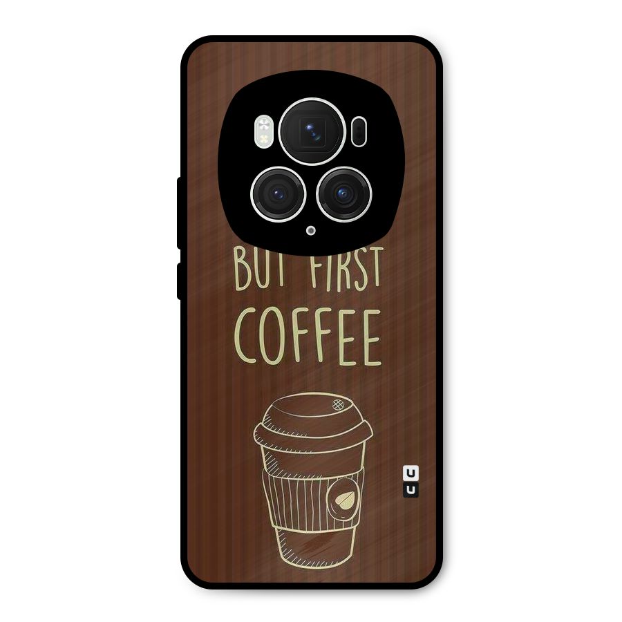 Coffee Stripes Metal Back Case for Honor Magic6 Pro
