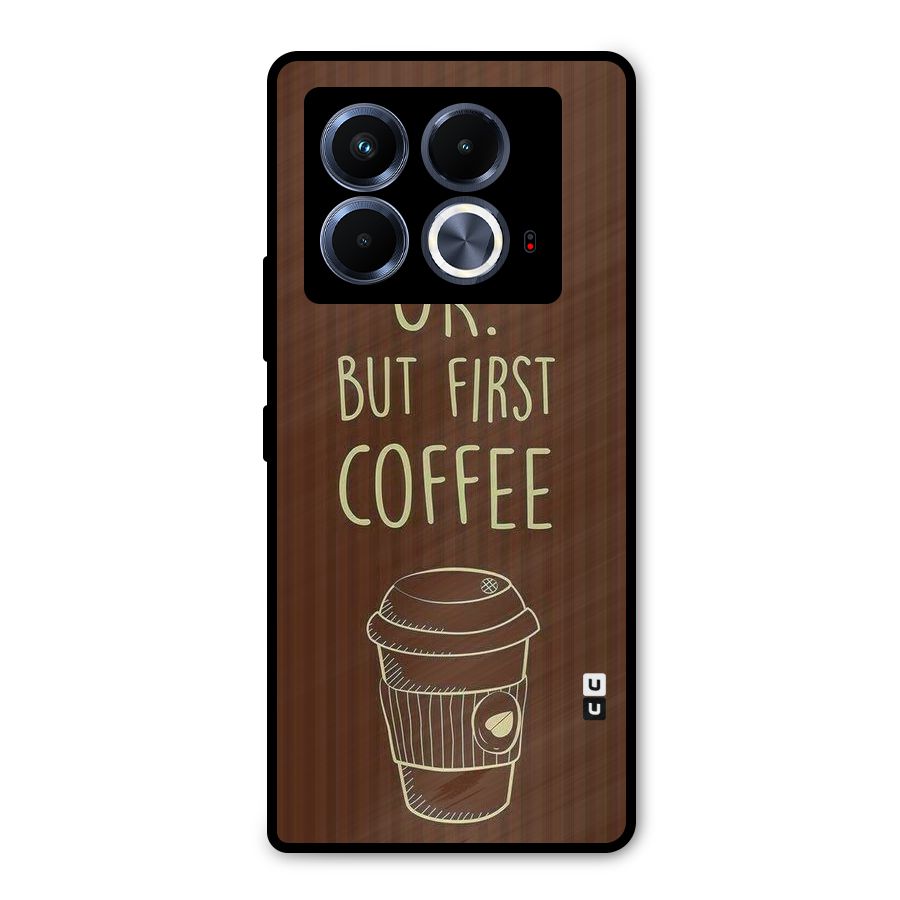 Coffee Stripes Metal Back Case for Infinix Note 40 5G