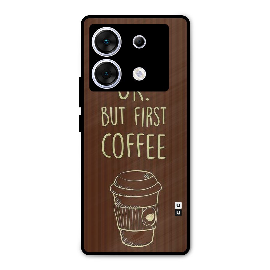 Coffee Stripes Metal Back Case for Infinix Zero 30 5G